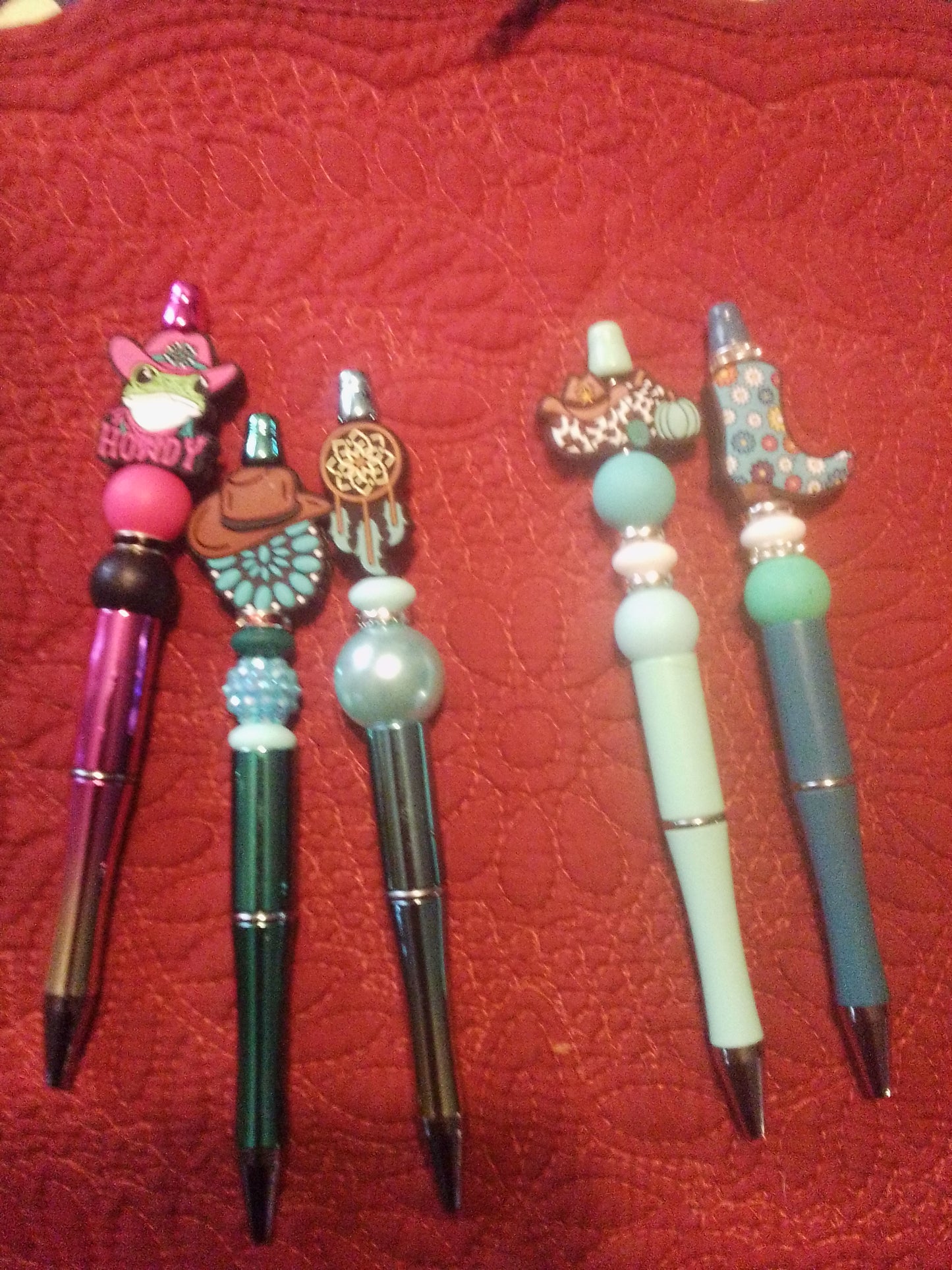 Beaded pens.